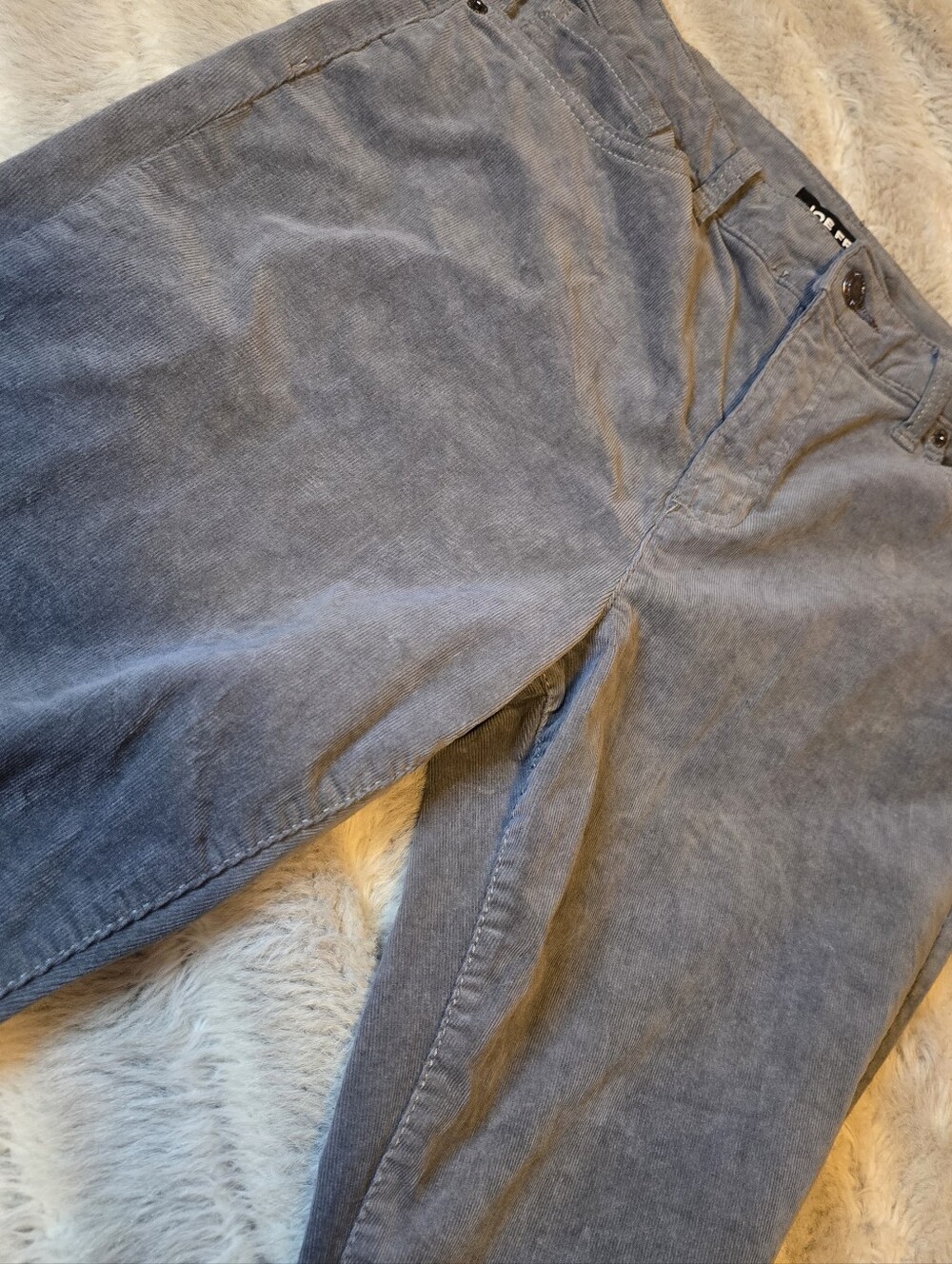 Womens Gray Corduroy Pants - Casual Classic